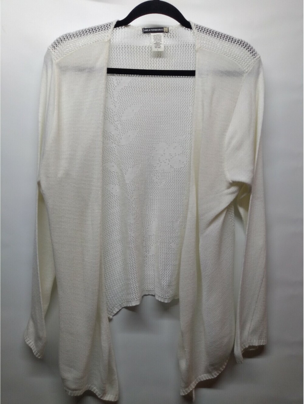 Sweaterworks Cardigan Size Large Beige Made In The USA 028